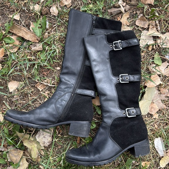 Ecco Shoes - Ecco  Leather Knee-High Boots suede